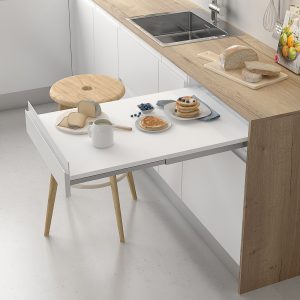 Mesa extraíble de cajón de cocina contemporánea